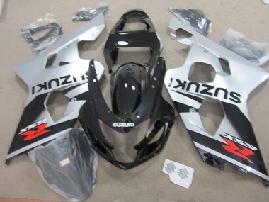 ABS 2004-2005 Black White Suzuki GSXR750 Motorbike Fairing Kits UK