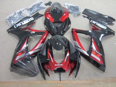 ABS 2006-2007 Black Red Suzuki GSXR750 Motorcycle Fairing UK