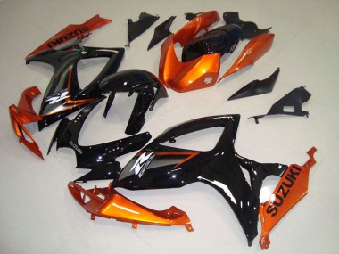 ABS 2006-2007 Black Orange Suzuki GSXR750 Motorbike Fairing UK