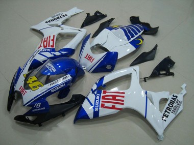 ABS 2006-2007 White Blue Fiat 46 Suzuki GSXR750 Motor Bike Fairings UK