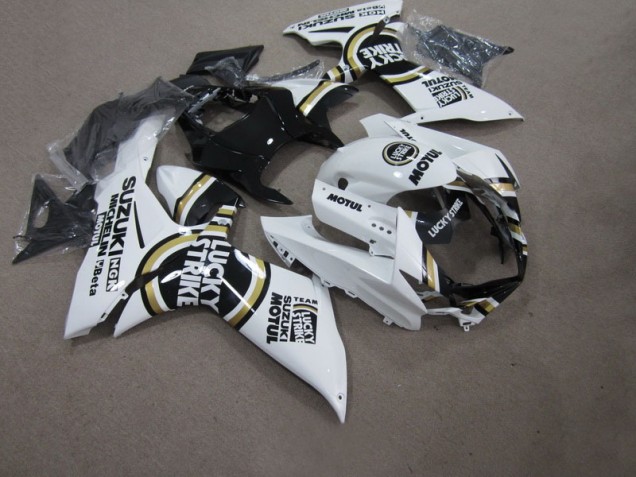 ABS 2011-2021 White Lucky Strike Black Motul Suzuki GSXR750 Bike Fairings UK ABS 2011-2021 White Lucky Strike Black Motul Suzuki GSXR750 Bike Fairings UK
