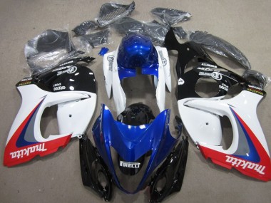 ABS 2008-2019 White Blue Makita Suzuki GSXR1300 Hayabusa Moto Fairings UK