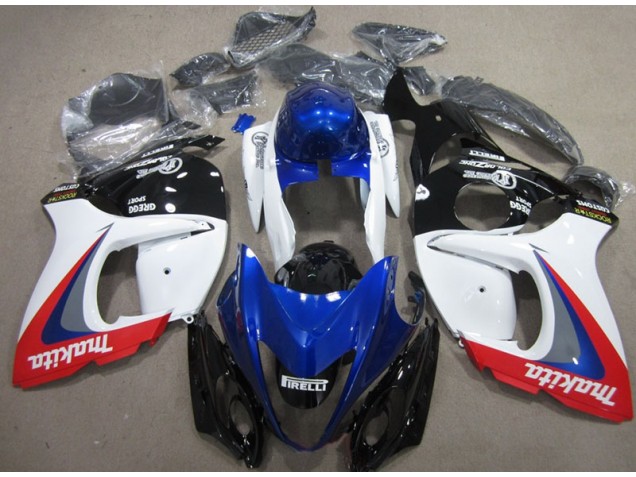 ABS 2008-2019 White Blue Makita Suzuki GSXR1300 Hayabusa Moto Fairings UK ABS 2008-2019 White Blue Makita Suzuki GSXR1300 Hayabusa Moto Fairings UK