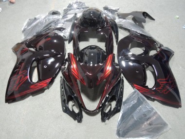 ABS 2008-2019 Black Red Suzuki GSXR1300 Hayabusa Motor Fairings UK