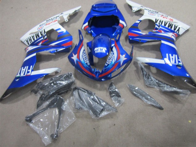 ABS 2002-2003 Blue White Motul Fiat Yamaha YZF R1 Moto Fairings UK ABS 2002-2003 Blue White Motul Fiat Yamaha YZF R1 Moto Fairings UK