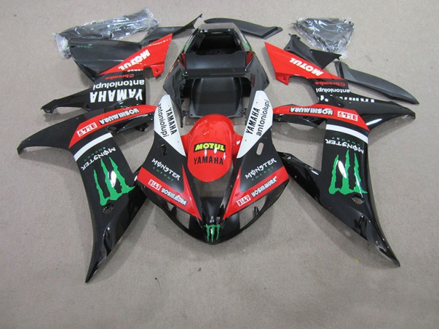 ABS 2004-2006 Red White Black Motul Yamaha YZF R1 Motorcycle Fairing UK ABS 2004-2006 Red White Black Motul Yamaha YZF R1 Motorcycle Fairing UK