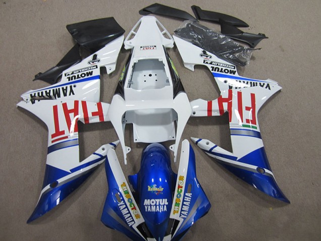 ABS 2004-2006 Blue White Motul Fiat Yamaha YZF R1 Bike Fairing UK ABS 2004-2006 Blue White Motul Fiat Yamaha YZF R1 Bike Fairing UK
