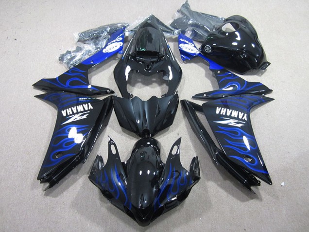 ABS 2007-2008 Black with Blue Flame Yamaha YZF R1 Motorcycle Fairing Kit UK ABS 2007-2008 Black with Blue Flame Yamaha YZF R1 Motorcycle Fairing Kit UK
