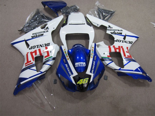 ABS 2009-2011 Blue White Motul Dunlop 46 Yamaha YZF R1 Bike Fairings UK ABS 2009-2011 Blue White Motul Dunlop 46 Yamaha YZF R1 Bike Fairings UK