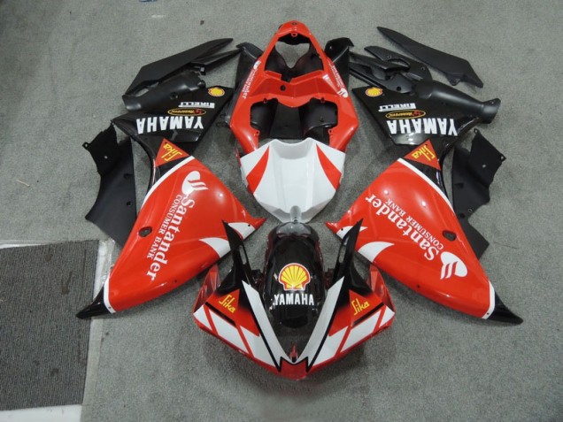 ABS 2009-2011 Black White Santander Red Yamaha YZF R1 Motorcycle Fairing Kits UK ABS 2009-2011 Black White Santander Red Yamaha YZF R1 Motorcycle Fairing Kits UK