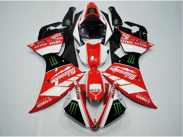 ABS 2012-2014 Red White Rocol Yamaha YZF R1 Replacement Motorcycle Fairings UK ABS 2012-2014 Red White Rocol Yamaha YZF R1 Replacement Motorcycle Fairings UK