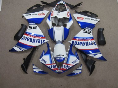 ABS 2012-2014 White Blue Volvo Sterilgarda 25 Yamaha YZF R1 Motorcycle Fairings Kit UK