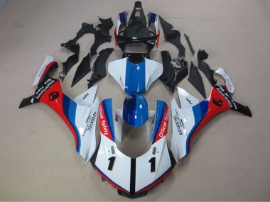 ABS 2015-2019 White Blue Red Advantec Yamaha YZF R1 Motorcycle Fairing UK