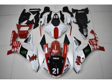 ABS 2015-2019 Red Black 21 Yamaha YZF R1 Motorcycle Fairings Kit UK