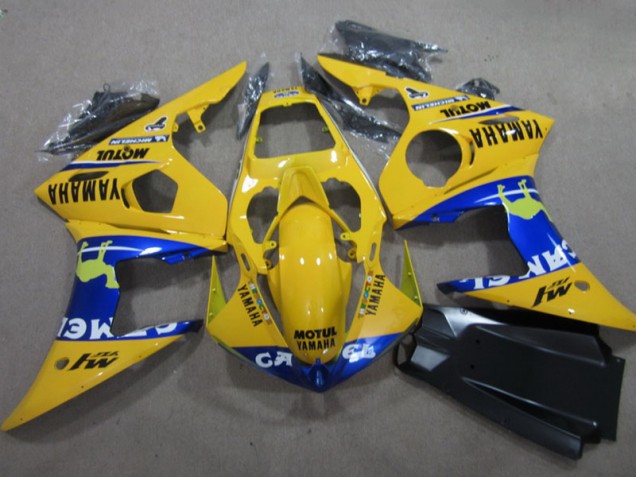 ABS 2003-2005 Yellow Motul Yamaha YZF R6 Motorcycle Fairing Kits UK