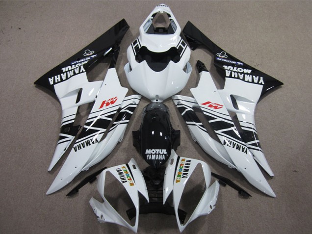 ABS 2006-2007 Black White Motul Yamaha YZF R6 Bike Fairings UK ABS 2006-2007 Black White Motul Yamaha YZF R6 Bike Fairings UK